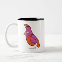 Pink and Orange Bird