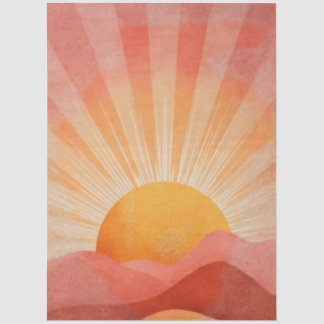 Pink and Orange Boho Sunrise Tissue Paper