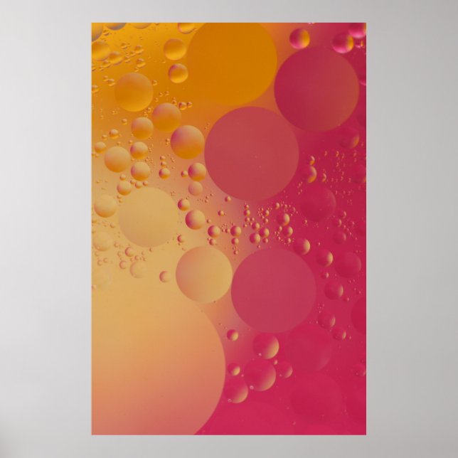 Pink and orange bubble digital poster (Front)
