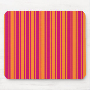 Pink and orange candy stripes mouse mat