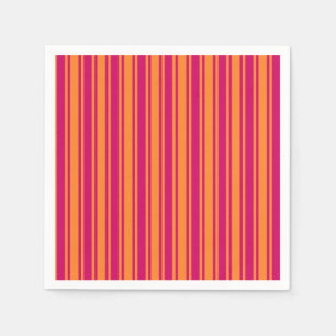 Pink and orange candy stripes napkin