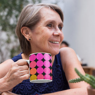 Pink and Orange Dots  Coffee Mug