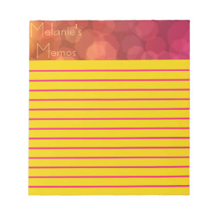Pink and Orange Dreamy Bubbles Small Notepad