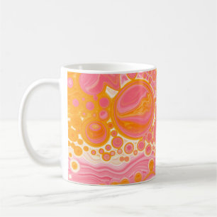 Pink and Orange Fluid Art  Coffee Mug