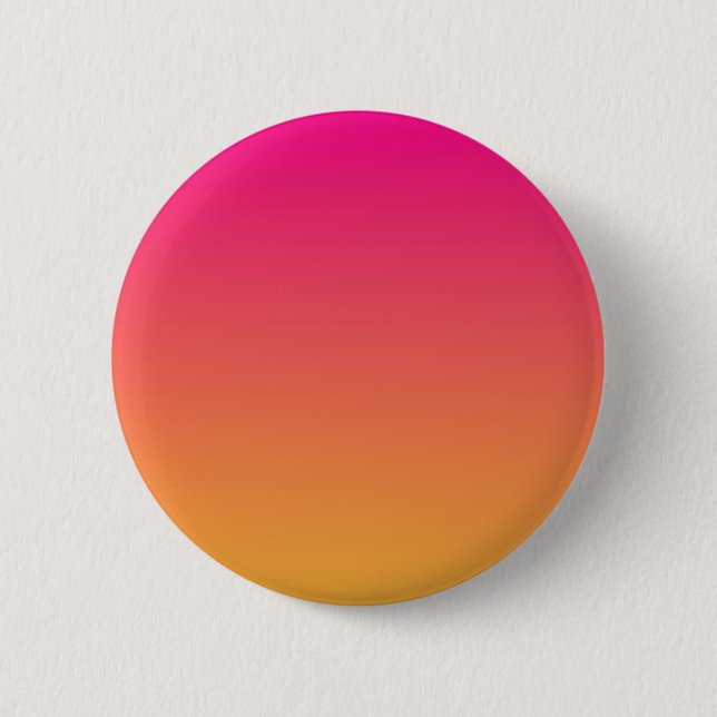 Pink and orange gradient 6 cm round badge (Front)