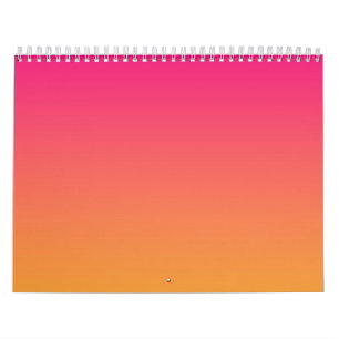 Pink and orange gradient calendar