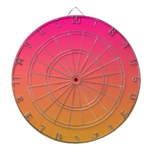 Pink and orange gradient dartboard
