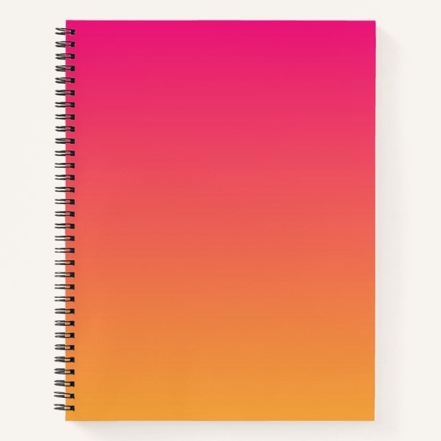 Pink and orange gradient notebook (Front)