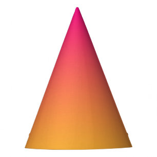 Pink and orange gradient party hat