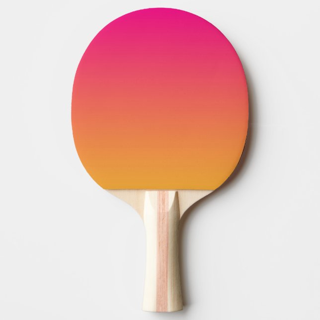 Pink and orange gradient ping pong paddle (Front)