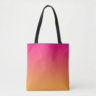 Pink and orange gradient tote bag