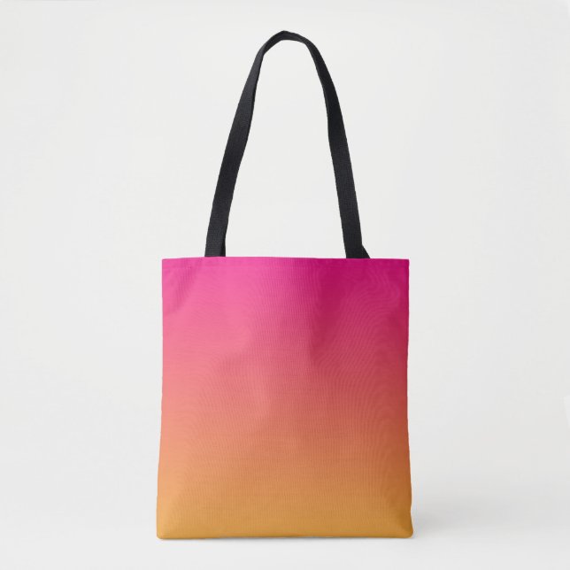 Pink and orange gradient tote bag (Front)