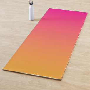 Pink and orange gradient yoga mat