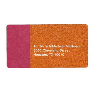 Pink and Orange Leather Look