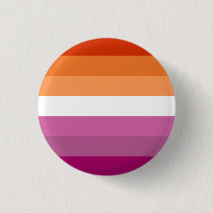 Pink and Orange Lesbian Flag Button