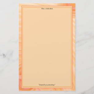Pink and Orange Line Borders Personalised Stationery