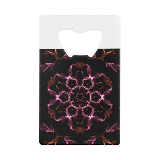 Pink and Orange Mandala on Black Background (Front)