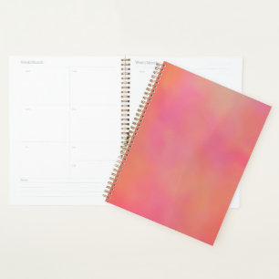 Pink and Orange Marbled Cloud abstract Planner