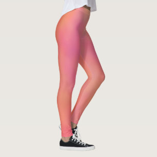 Pink and Orange Marrbled Cloud abstract Leggings