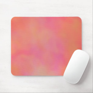 Pink and Orange Marrbled Cloud abstract Mouse Mat