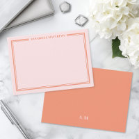 Pink And Orange Name Monogram