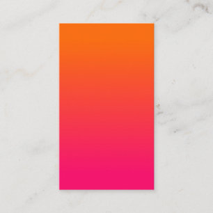 Pink and Orange Ombre Business Card
