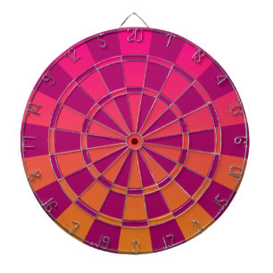 Pink And Orange Ombre Dartboard