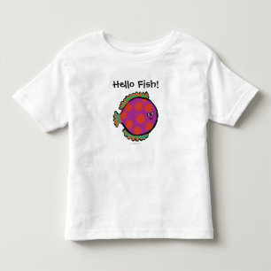 Pink and Orange Polka-Dot Fish Toddler T-Shirt