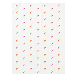 pink and orange poppy with stem tablecloth