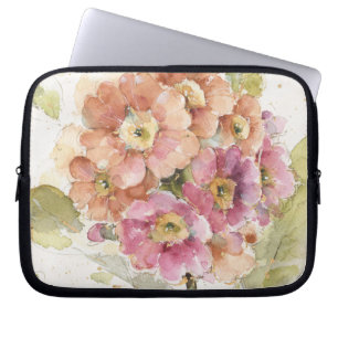 Pink and Orange Primrose Laptop Sleeve