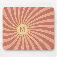 Pink and orange retro style sunburst design