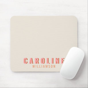 Pink and Orange Retro Typography Creative Modern Mouse Mat