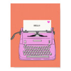 Pink and Orange Retro Vintage Typewriter