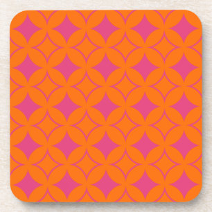 Pink and orange shippo coaster