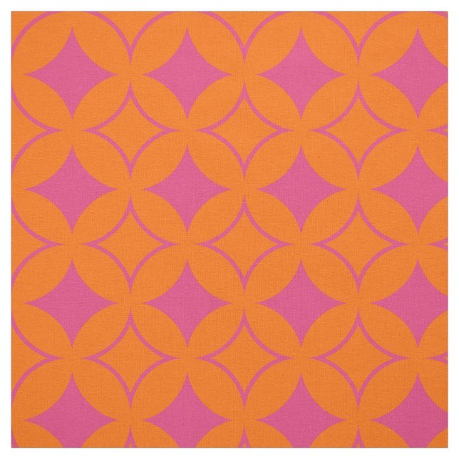 Pink and orange shippo fabric (Swatch)