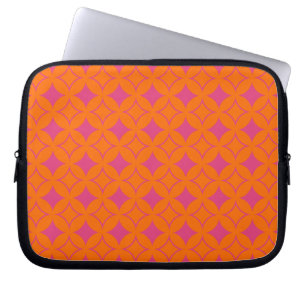 Pink and orange shippo laptop sleeve
