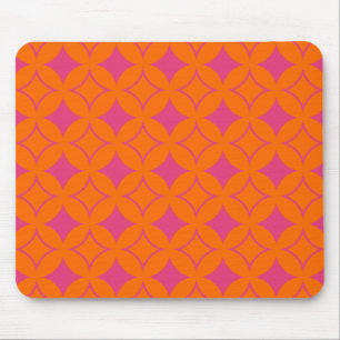 Pink and orange shippo mouse mat