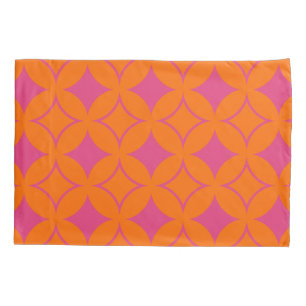 Pink and orange shippo pillowcase