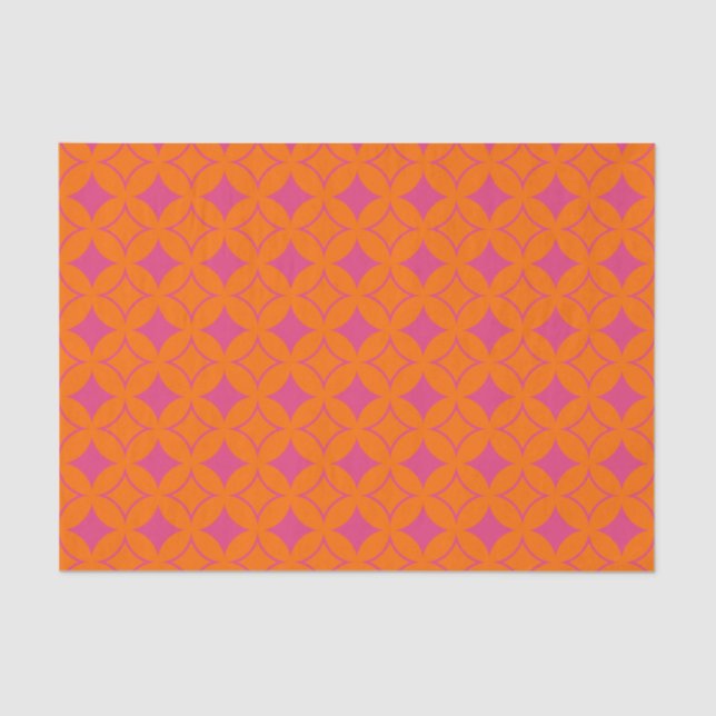 Pink and orange shippo tissue paper (Front)