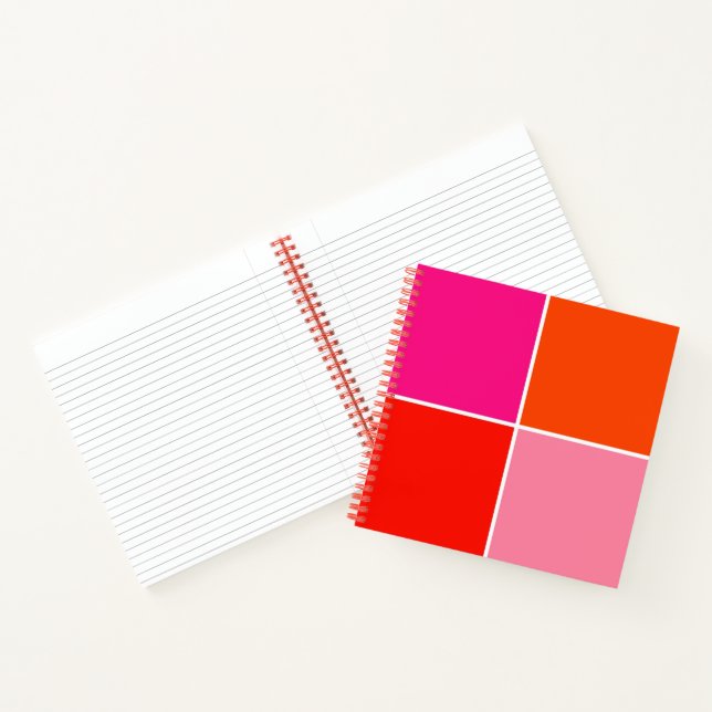 Pink and Orange Squares Notebook (Inside)