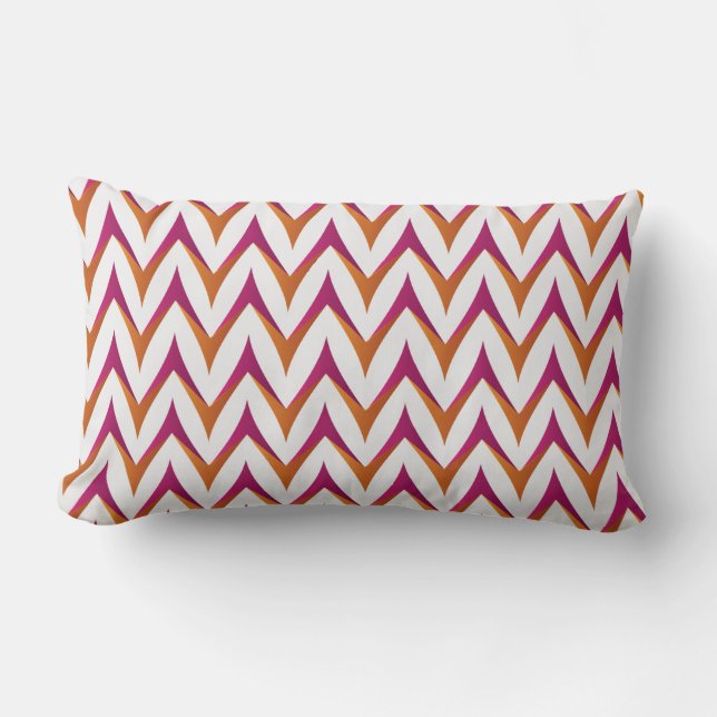Pink and Orange Throw Pillow (Front)