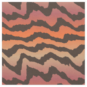 Pink and Orange Tiger Stripes Fabric