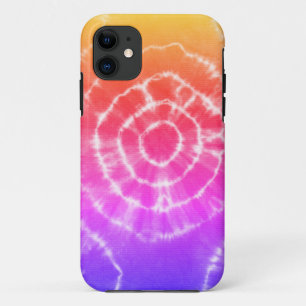 Pink and orange trendy tie-dye pattern  iPhone 11 case