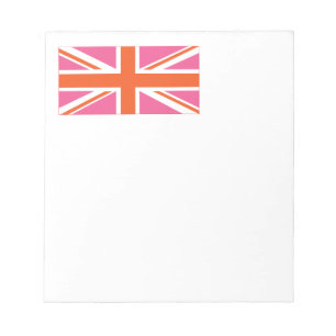 Pink and Orange Union Flag Notepad
