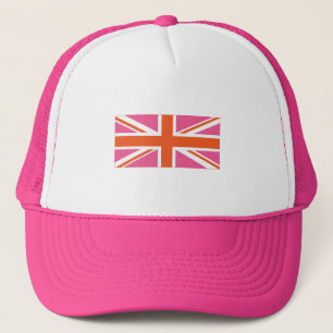 Pink and Orange Union Flag Trucker Hat