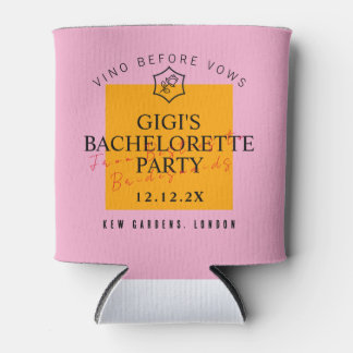 Pink and Orange Veuve Before Vows Beer Sleeve  Can Cooler
