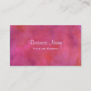 Pink and Orange Watercolor Background Business Card