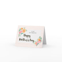 Pink and Orange Watercolor Floral Mother's Day