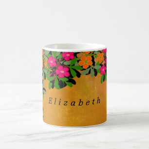 Pink and Orange Wildflowers Coffee Mug