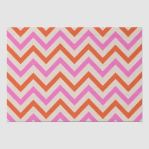 Pink and Orange Zigzag Chevron pattern  Tissue Paper